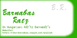 barnabas ratz business card